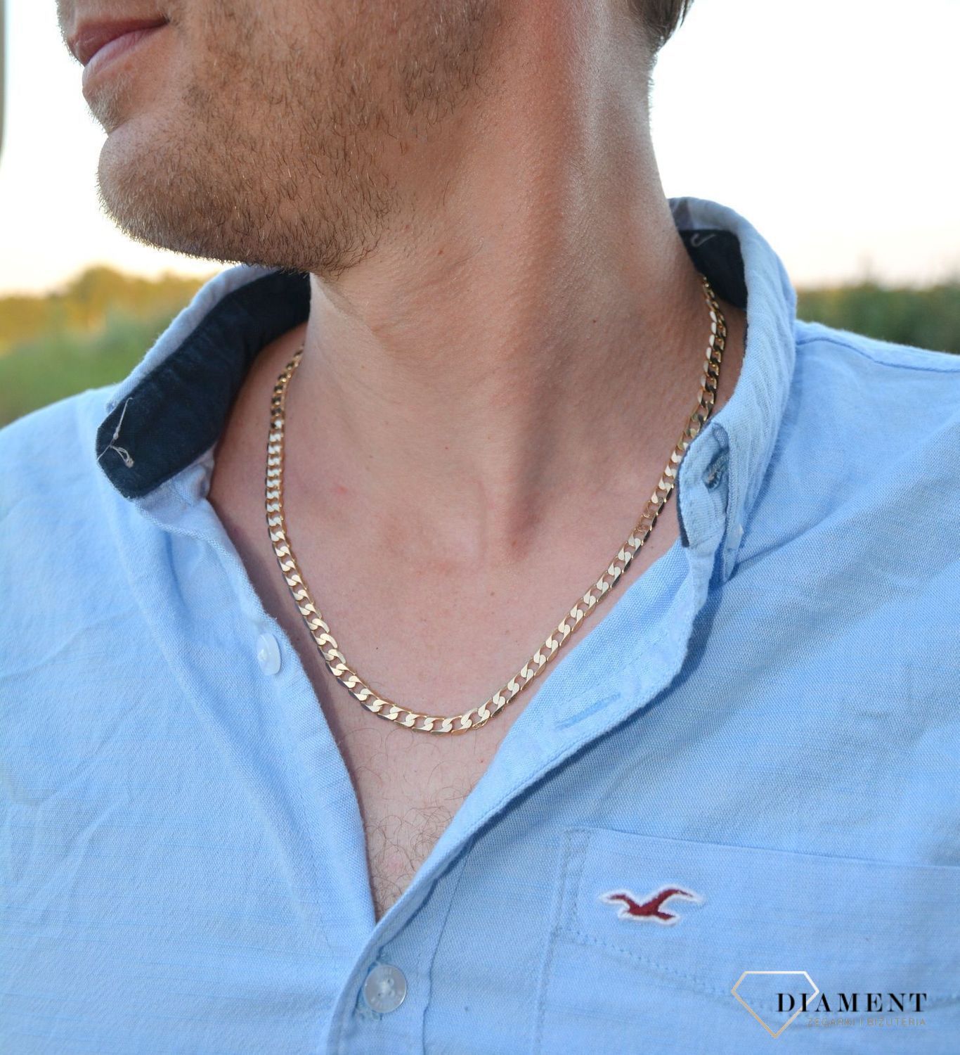 Złoty łańcuszek 585 gruba pancerka 1102-140 (2).jpg